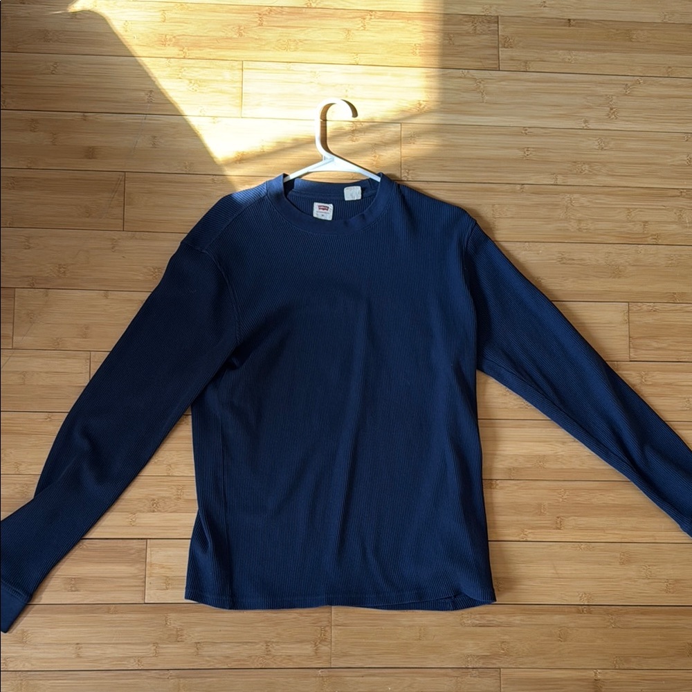 Levi's Blue Waffle Knit Top